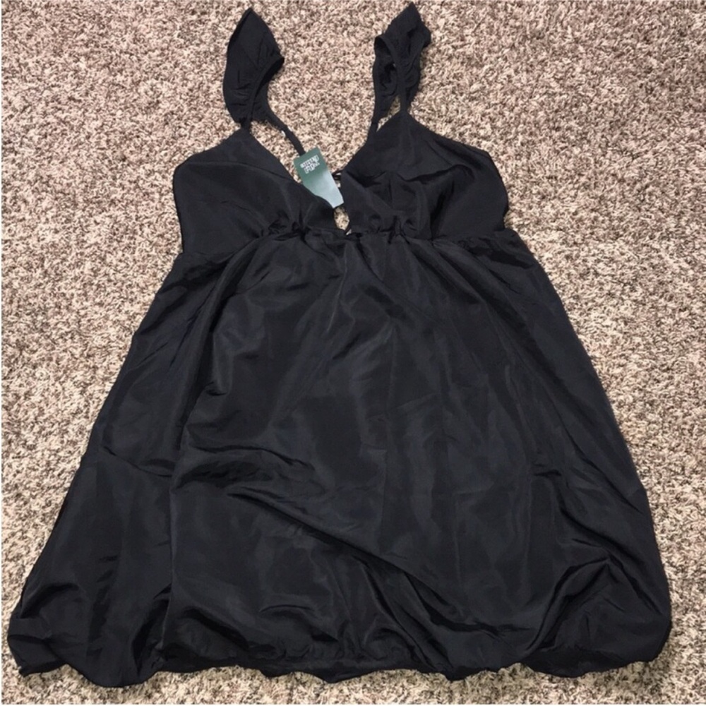 Wild Fable Mini Black Flutter Sleeve Bubble Lace Back Dress | NWT - Picture 4 of 9